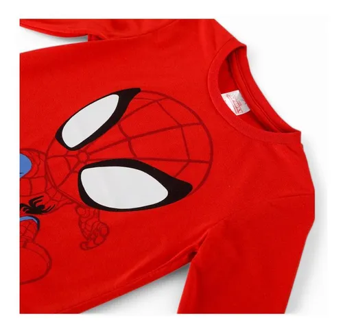 Polera Infantil Tbc Spiderman Web Slinger Rojo