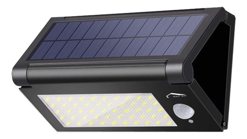 Lámpara Solar Con 50led Sensor Reflector Exterior Luz Jardín