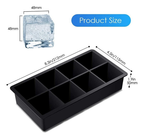 2 Pcs Molde Bandejas De Silicona De Hielo De Cócteles Whisky