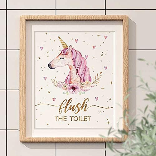 Decoración De Baño De Unicornio, Divertido Unicornio Con Tem