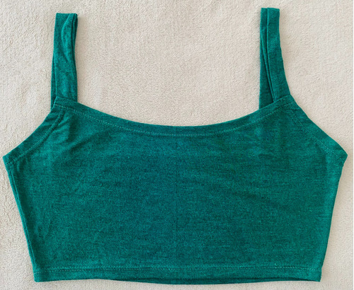 Top Verde Crop Para Adolescente 