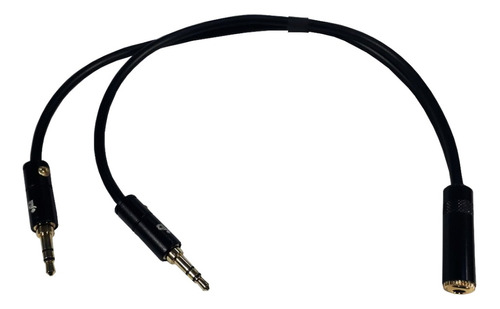 Cable Jack Hembra 3,5 Mm Estéreo - 2 Plug 3,5 Mm Estéreo