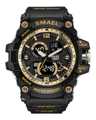 Reloj Deportivo Militar Digital- Análogo Smael  1617 Gold 