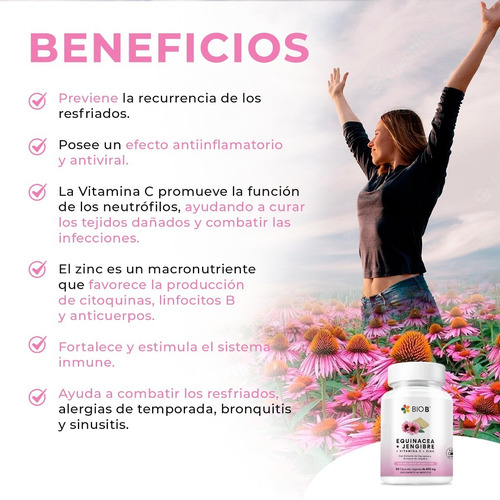 Bio B | Equinácea + Jengibre + Vitamina C + Zinc