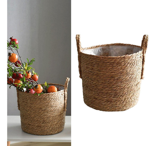 Hh Cesta De Flores, Cesta De Almacenamiento Tejida,