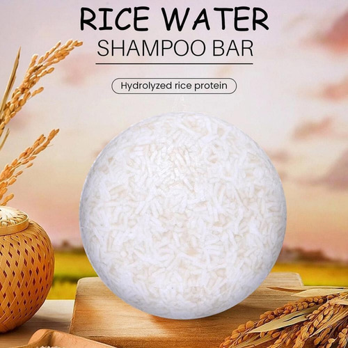 Shampoo De Arroz E Sabonete Em Barra Anti-queda De Cabelo, R