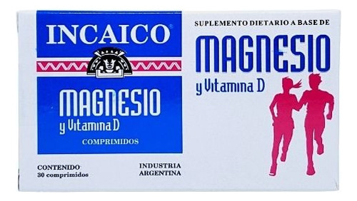 Magnesio Y Vitamina D Incaico X 30 Comprimidos