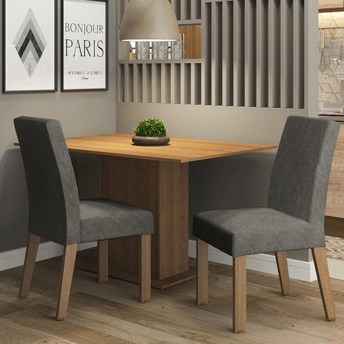 Juego De Comedor Con Mesa Y 2 Sillas Madesa Manu Mp
