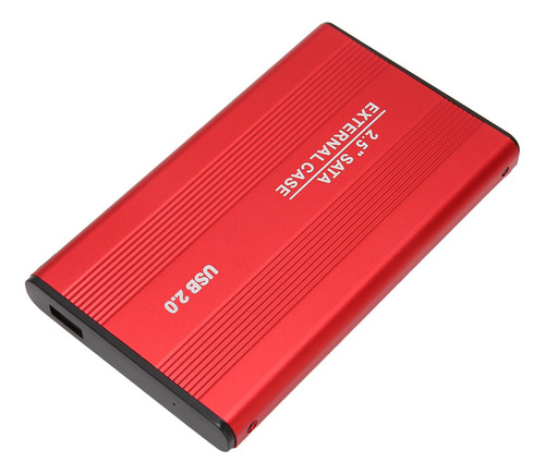Disco Duro Externo Usb2.0 Rojo Rojo Delgado De 2,5 Pulgadas