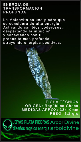 Moldavita Auténtica Piedra De Alta Vibración Arboldivine 13 Verde Musgo