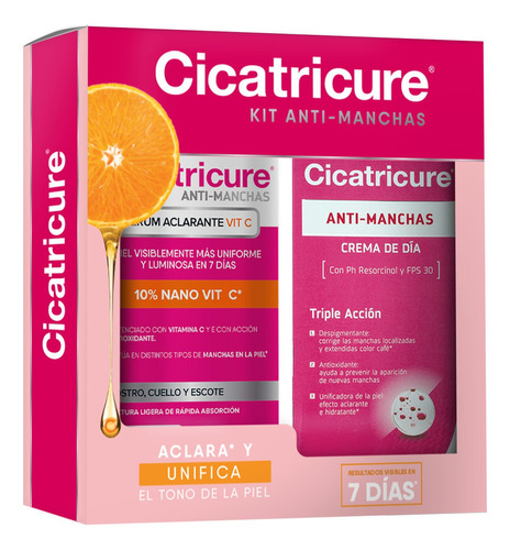 Cicatricure Pack Crema Antimanchas + Serum Aclarante Vit C