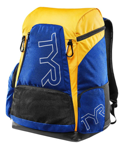 Mochila Natação Alliance 45 Litros Backpack Tyr Cor Azul Royal/dourado