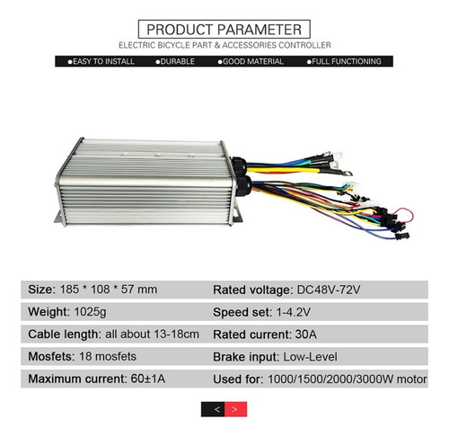Controlador De Motor De Cubo 48v-72v 1000w-3000w 18mos Max60