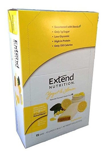 Extender Bar, Yogur Y Limón, 1,48 Oz Bares (15 Count).