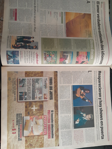 Suplemento Tiempo Espectáculos Carabajal Luis Miguel 07 2010 (Usado)