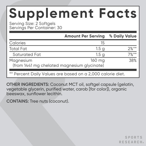 Suplemento Glicinato De Magnesio 160 Mg 60 Capsulas