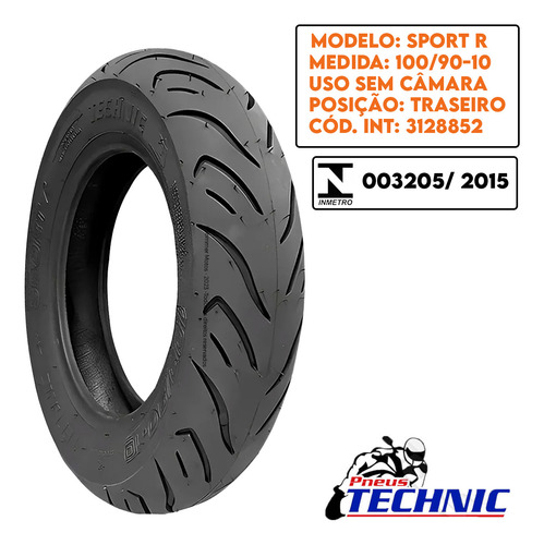 Pneu Traseiro Lead 110 100-90-10 Sport R Technic