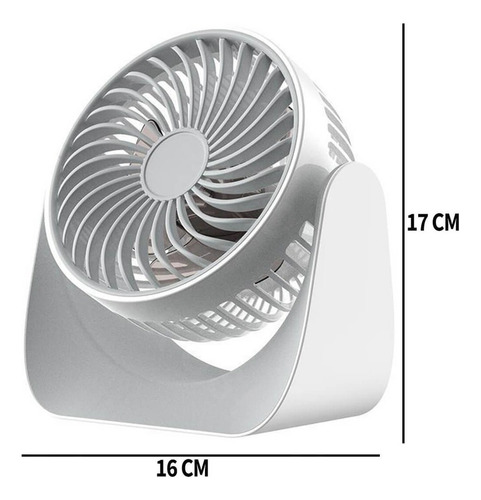 - Mini Ventilador De Piso Escritorio Recargable Aspas