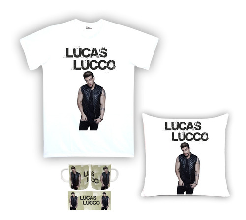 Kit Camiseta, Almofada E Caneca Lucas Lucco 02