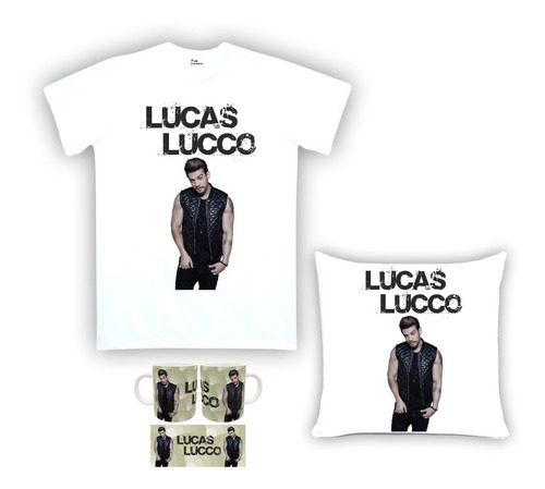 Kit Camiseta, Almofada E Caneca Lucas Lucco 02