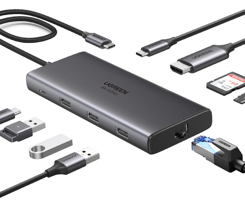 Hub Ugreen 9 Em 1 4k 60hz 10gbps Usb 3.2