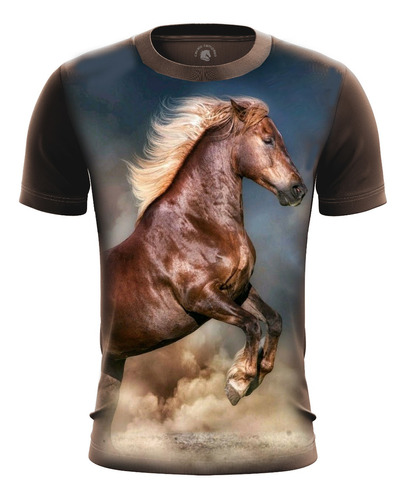 Camisa T-shirt Masculina Estampa Cavalo Cavalo Preta Country