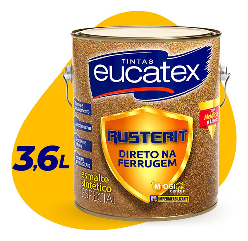 Tinta Esmalte 3,6l Contra Ferrugem Sintético Premium Eucatex