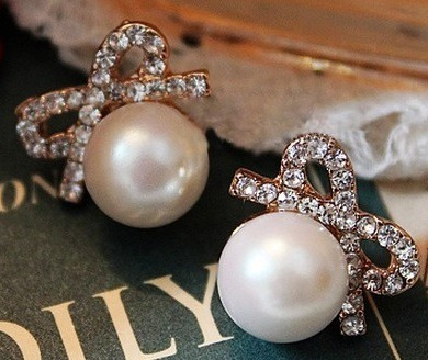 Aretes Perlas Con Cristales Importados Nuevos En Stock