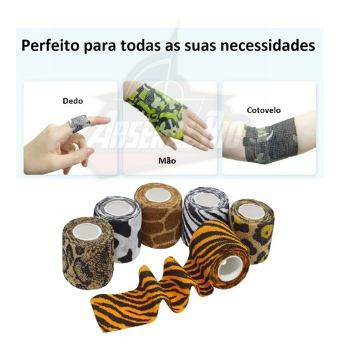 Kit C/ 10 Atadura Veterinária Elástica Bandagem Flexivel