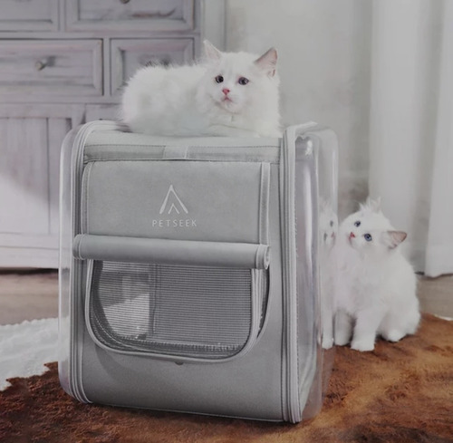 Imagen 6 de 9 de Mochila Transportadora Extra Grande Mascotas Perros Gatos