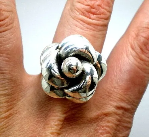 Anillo Roseta De Plata 900 Goldantiques