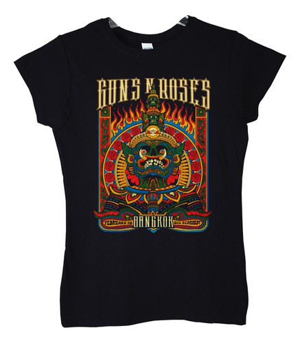 Polera Mujer Guns N Roses Bangkok Fire Rock Abominatron