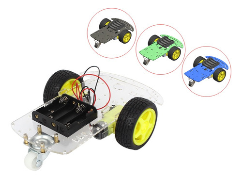 Kit Para Carro Smart Robot Chasis 2wd Arduino Acrilico 2mm