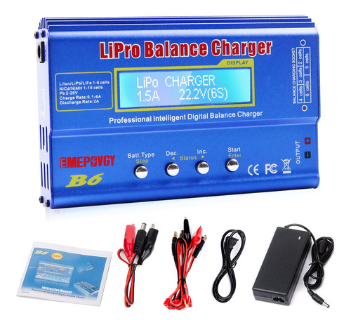 B6 Lipo Battery Balance Charger 80w 6a Discharger For Nimh/.