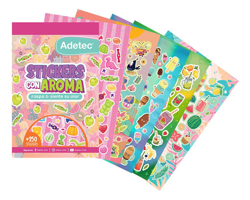 Block Stickers Con Aromas +250 Stickers - 850 Rosado