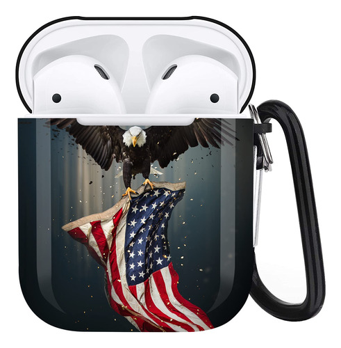 Eagle Flag - Funda Compatible Con AirPods 1 Y 2, Funda Para