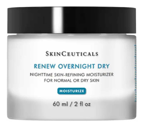 Crema facial hidratante Skinceuticals Renew Overnight Dry, tiempo de aplicación: tipo de piel normal y seca