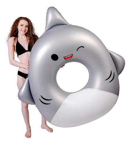 Flotador Para Pileta Tiburón Bigmouth Inc 22-bpf-4380 - Gris