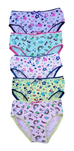 Bikini Estampado Dama Panties Calzón Algodón 6pz