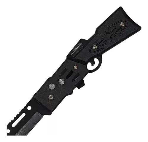 Cuchillo Supervivencia Navaja 20.5cm Automática Bayoneta Negro - Ka701
