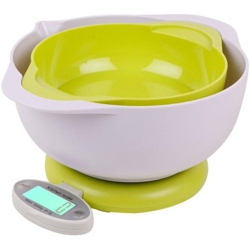 Balanza De Cocina Digital Plegable Hasta 5kg Con 2 Bowls ©  