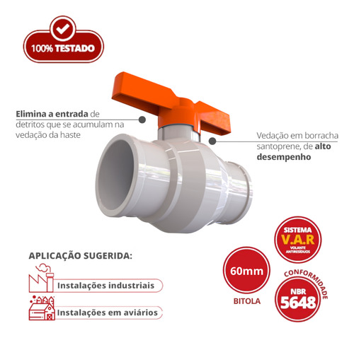 Registro soldável bitola 60mm Durín