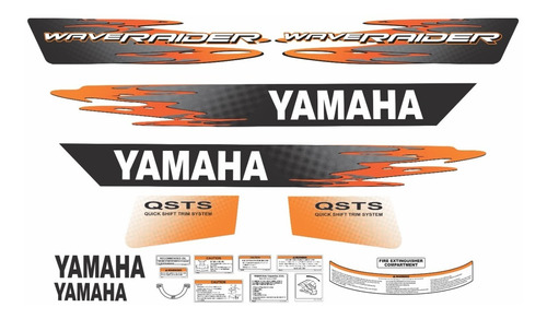 Kit Adesivo Compatível Jet Ski Yamaha Wave Raider - Cores