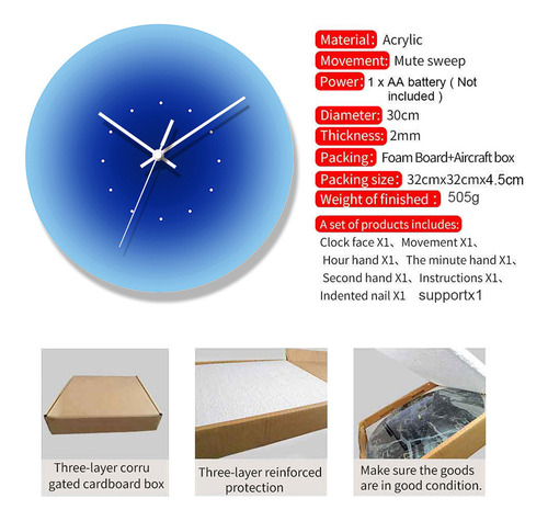 Reloj De Pared B Elegant, Moderno Y Minimalista, Funciona Co