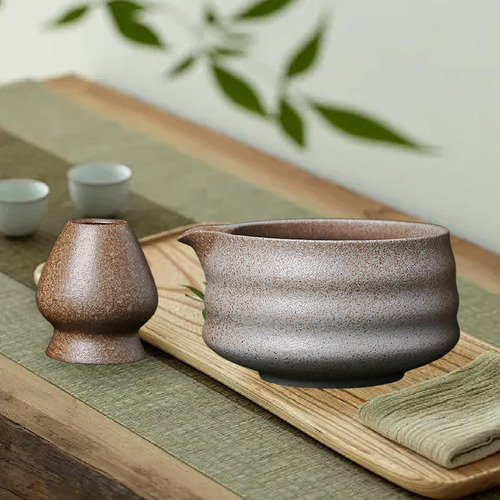 Matcha Batch And Bowl Matcha Mezcle Tazón Glaspado Tazón