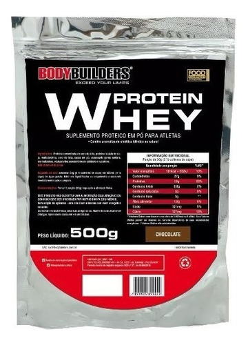 Whey Protein 500gr (refil) - Bodybuilders Sabor Chocolate