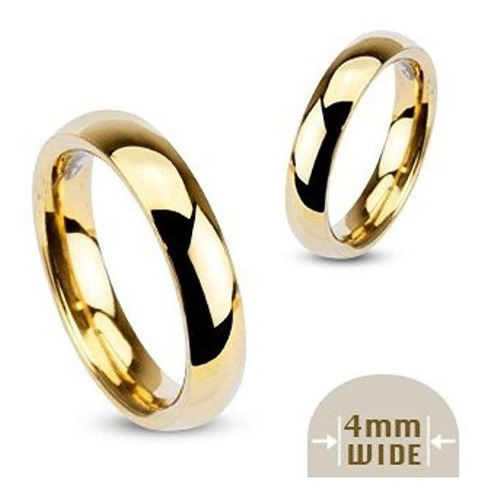 Imagen 2 de 6 de Anillos De Boda Matrimonio Acero Inoxidable 4mm