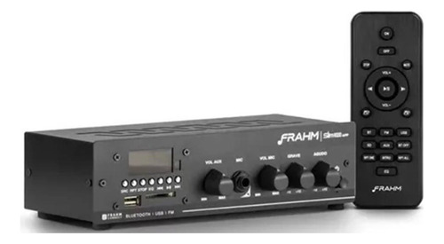 Amplificador Receiver P/ Som Ambiente Frahm Slim 1000 App Cor Preto Potência De Saída Rms 40 W