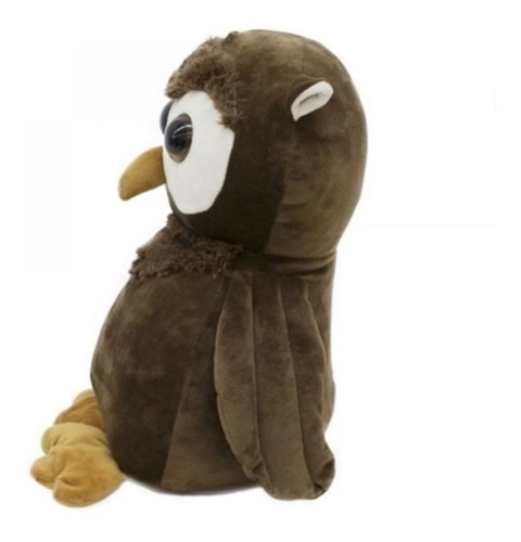 Imagem 2 de 3 de Coruja De Pelúcia Marrom 40 Cm Fofy Toys
