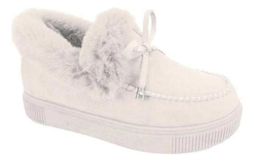 Botas De Nieve Planas Casuales Con Punta Redonda Para Mujer